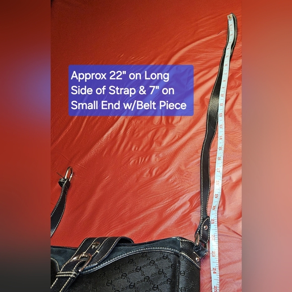 Aigner Monogrammed Canvas & Leather Shoulder Bag w/Signature "A" Logo E.U.C. - Picture 8 of 12